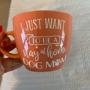 Coral Stay at Home Dog Mom Mug